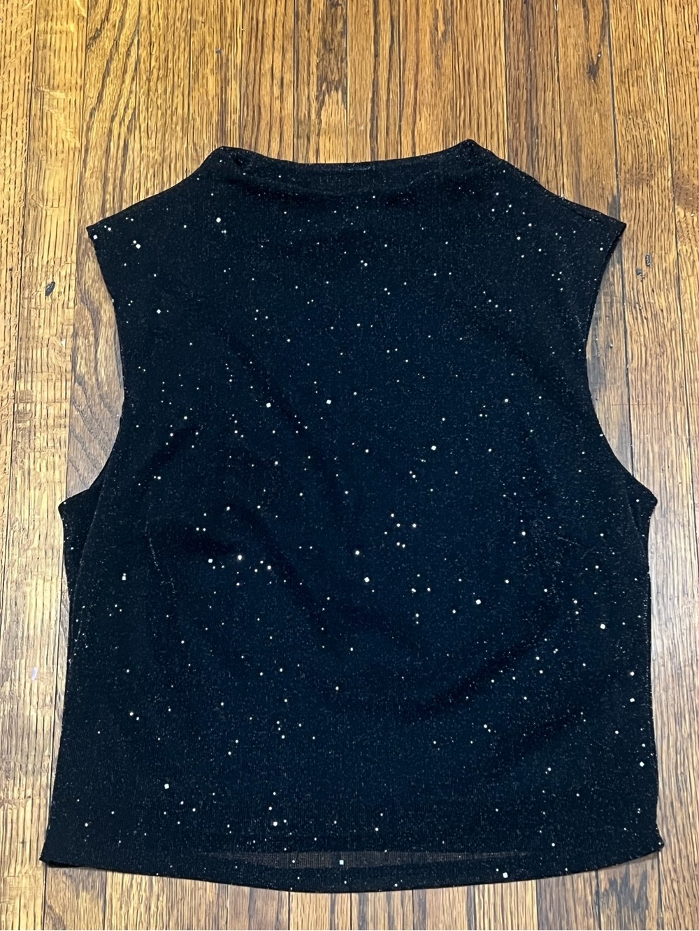 Black Sparkle Sleeveless Top